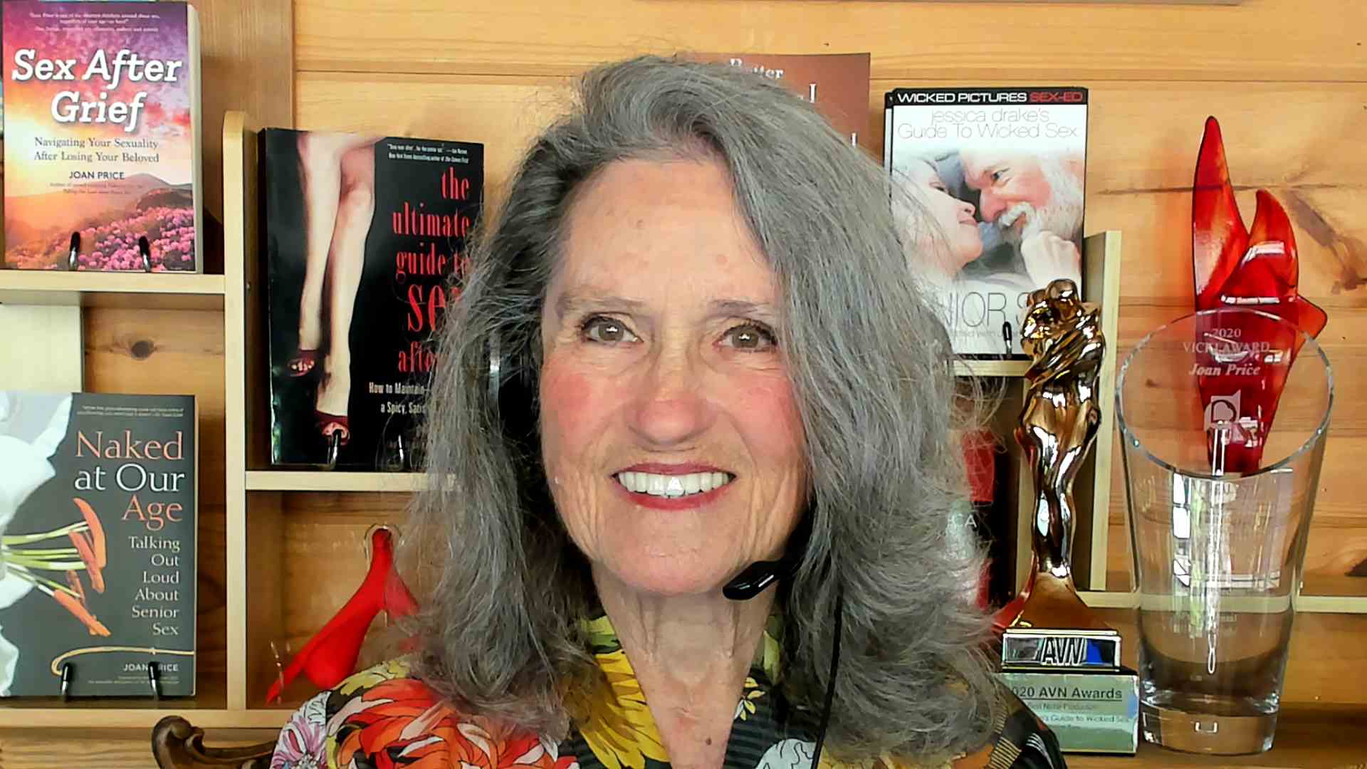 Joan Price + book background