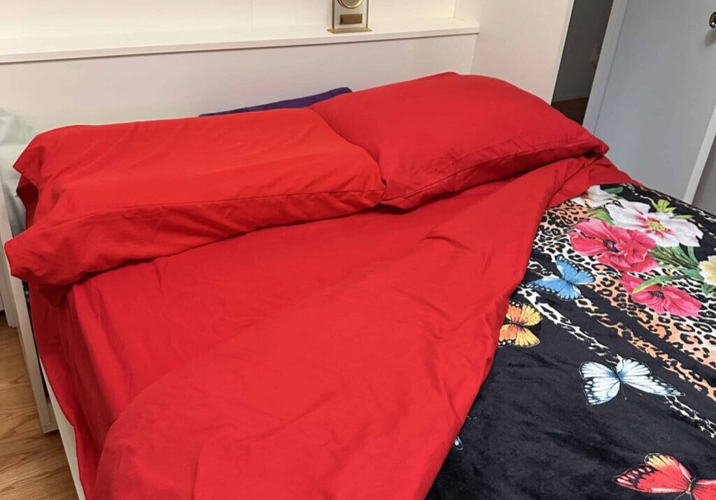Empty bed when couples don't want to have sex.